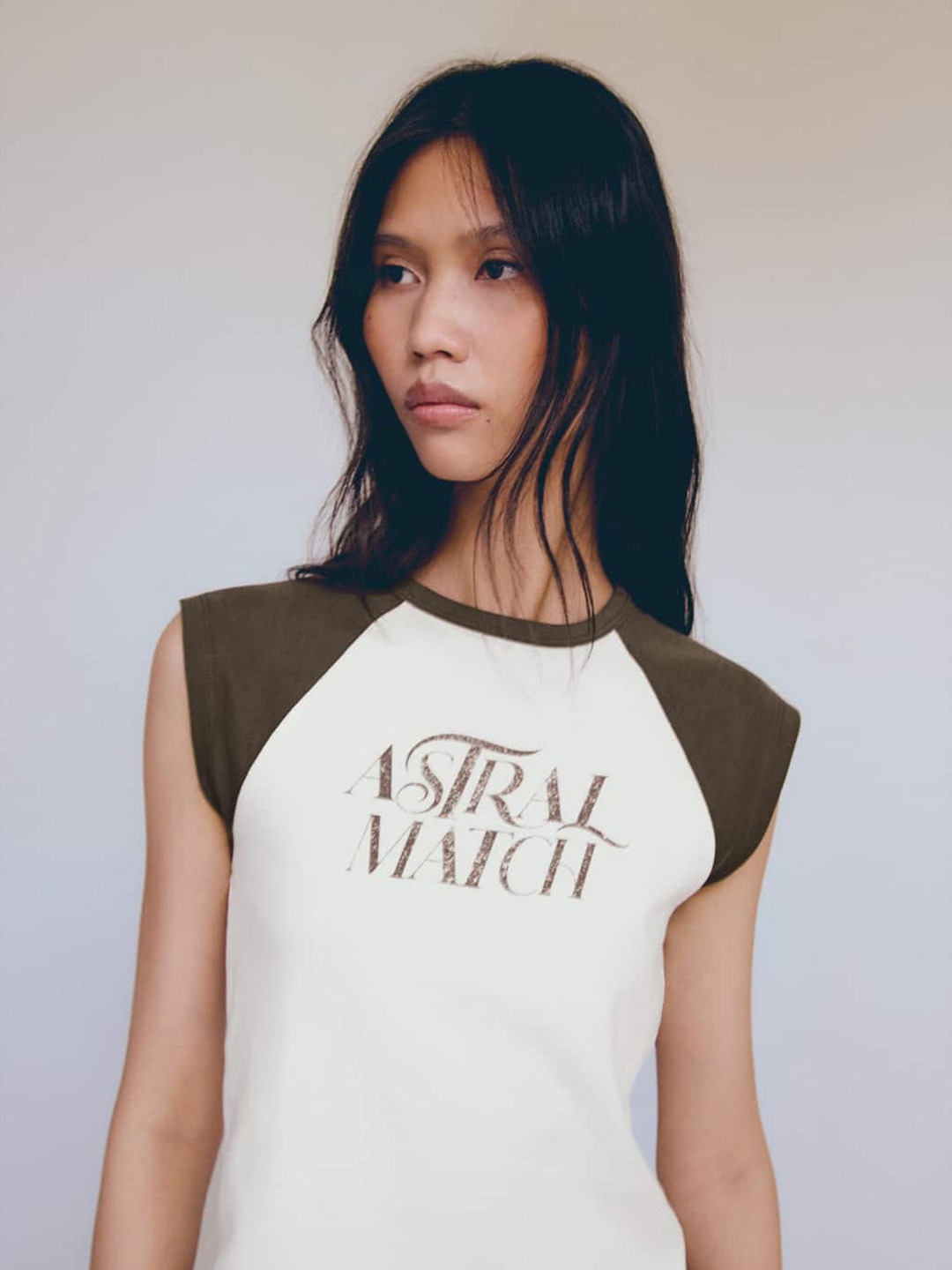 

MANGO Pure Cotton Printed Crop T-shirt, White