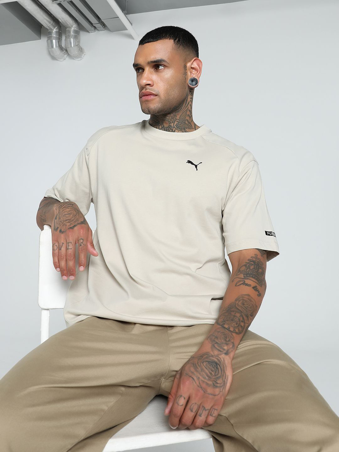 

Puma RAD/CAL Relaxed Fit Tee, Beige