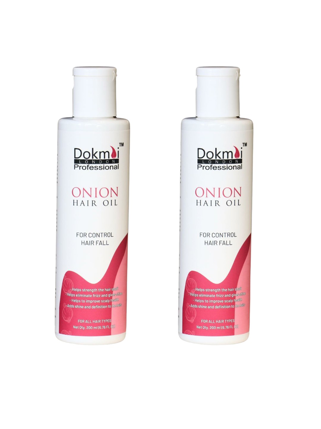 

Dokmai Set Of 2 Onion Hair Oil For Hair Fall Control- 200ml Each, Transparent