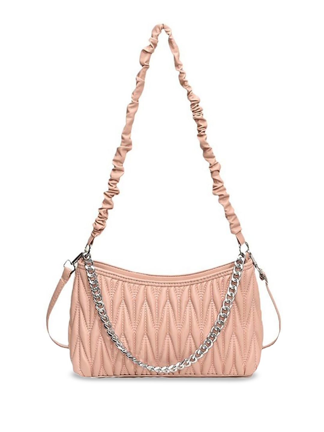 

StyleCast x Revolte Women Self Design Structured Sling Bag, Pink