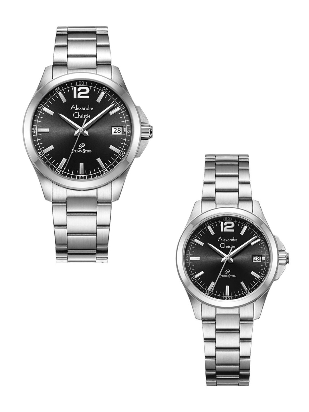 

Alexandre Christie Unisex Set Of 2 Dial & Stainless Steel Analogue Watch 1031MDLDSSBA, Silver