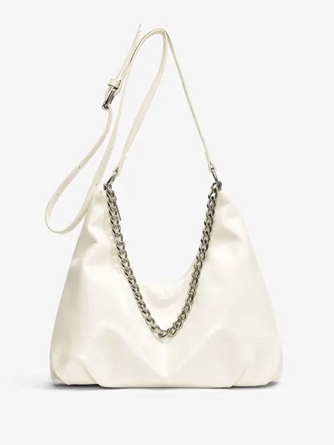 

StyleCast x Revolte Women Solid Structured Hobo Bag, White