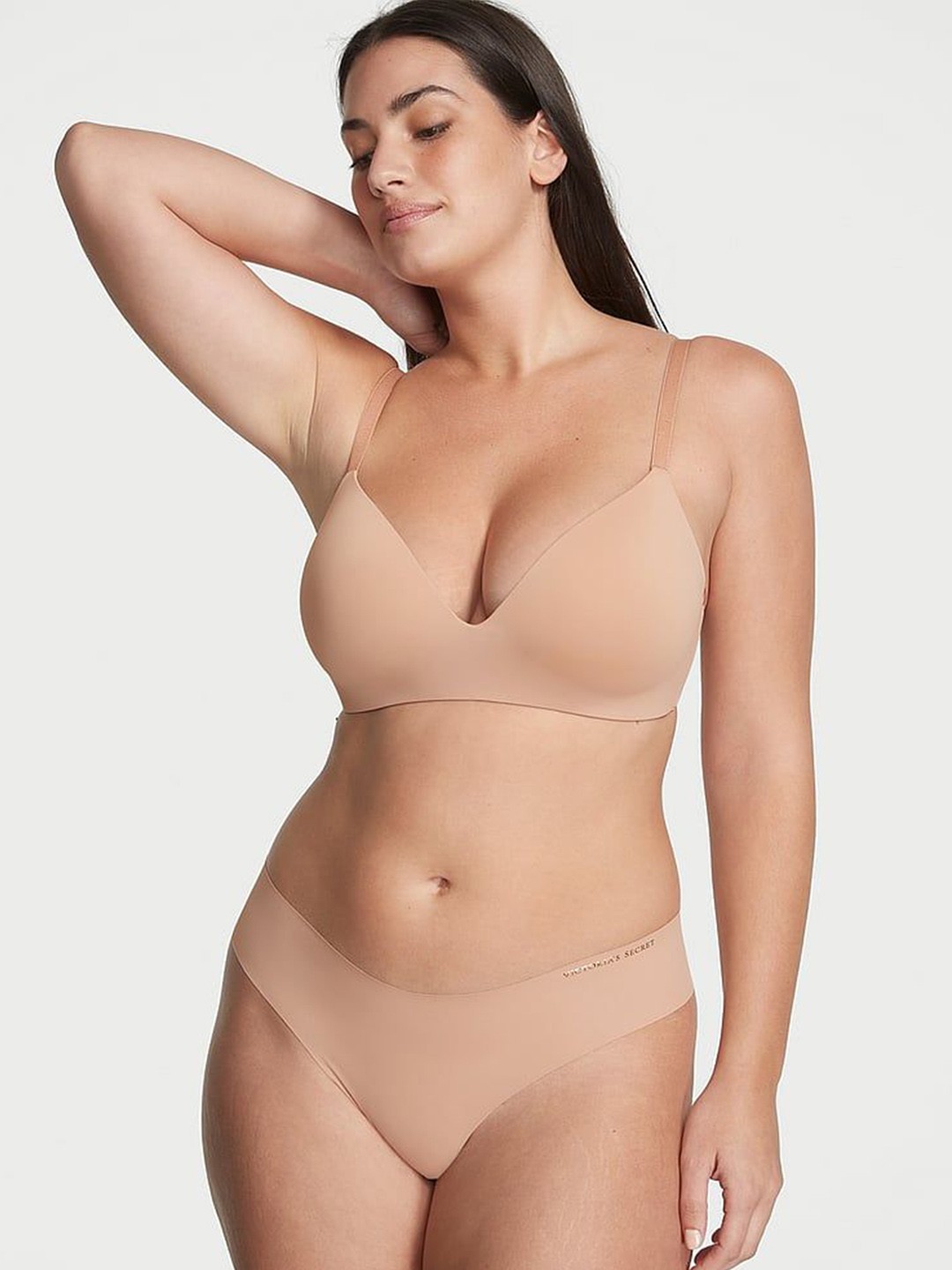 

Victoria's Secret Women Low-Rise Thong Briefs, Beige