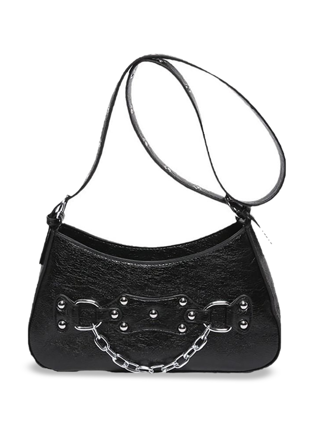 

StyleCast x Revolte Women Textured Swagger Sling Bag, Black