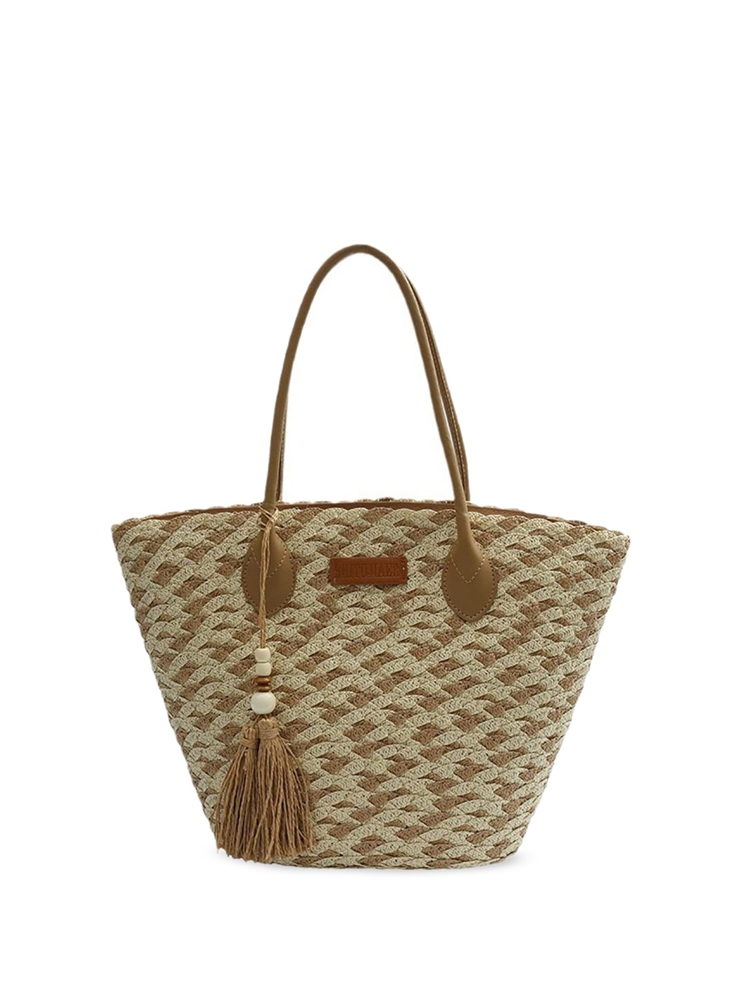 

StyleCast x Revolte Women Textured Structured Shoulder Bag, Khaki