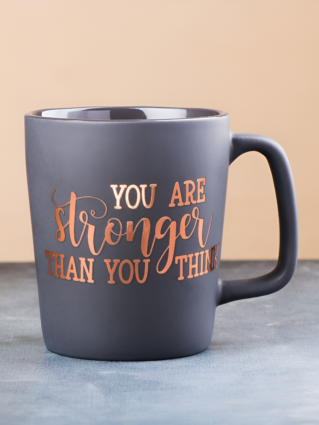 

Archies Grey & Rose Gold Text or Slogans Printed Ceramic Matte Mug 350 ml