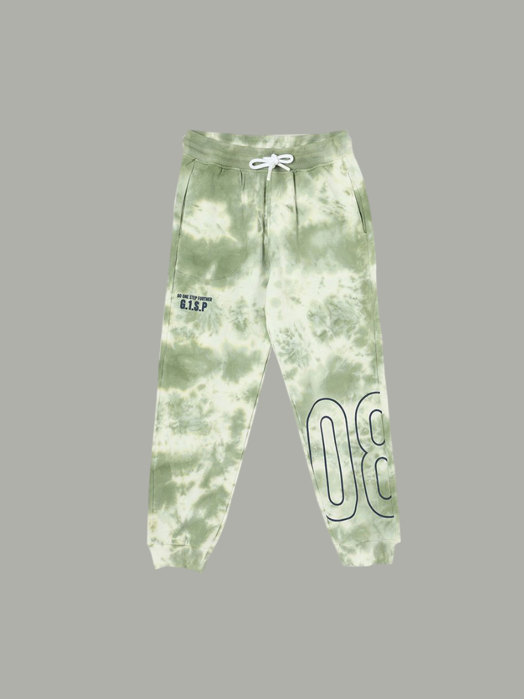 

Fame Forever by Lifestyle Boys Printed Pure Cotton Mid-Rise Joggers, Olive
