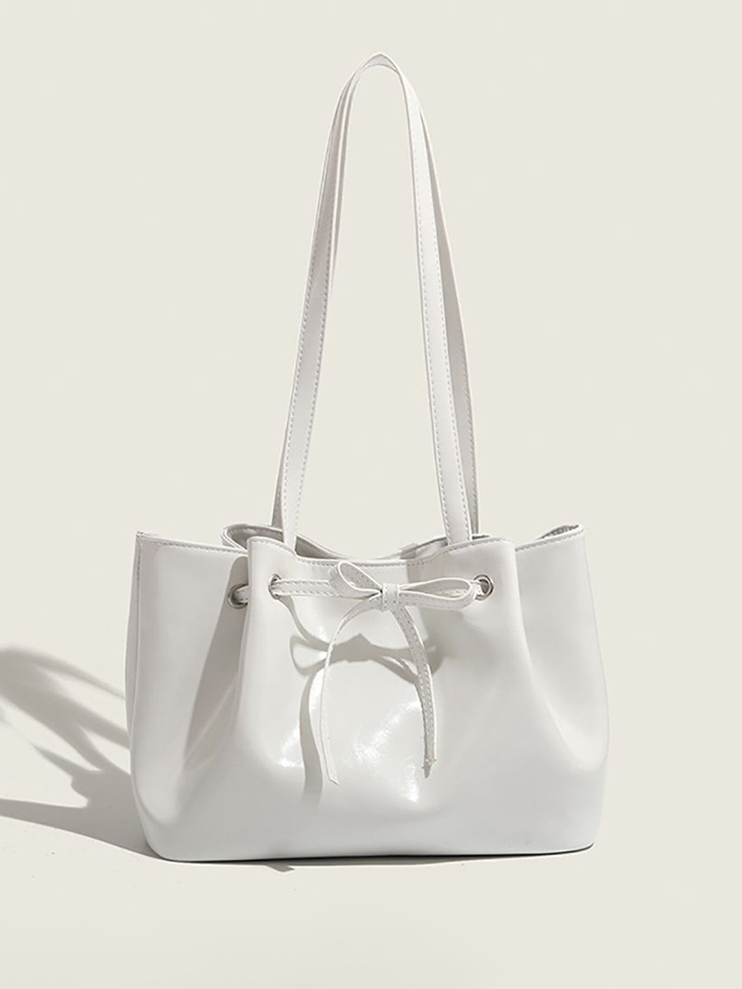 

StyleCast x Revolte Women Solid Shopper Shoulder Bag, White