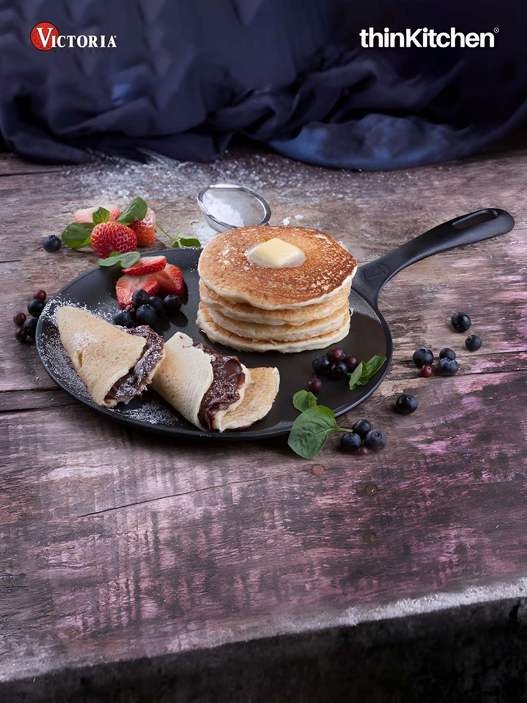 

Victoria Black Cast Iron Comal Griddle Pan