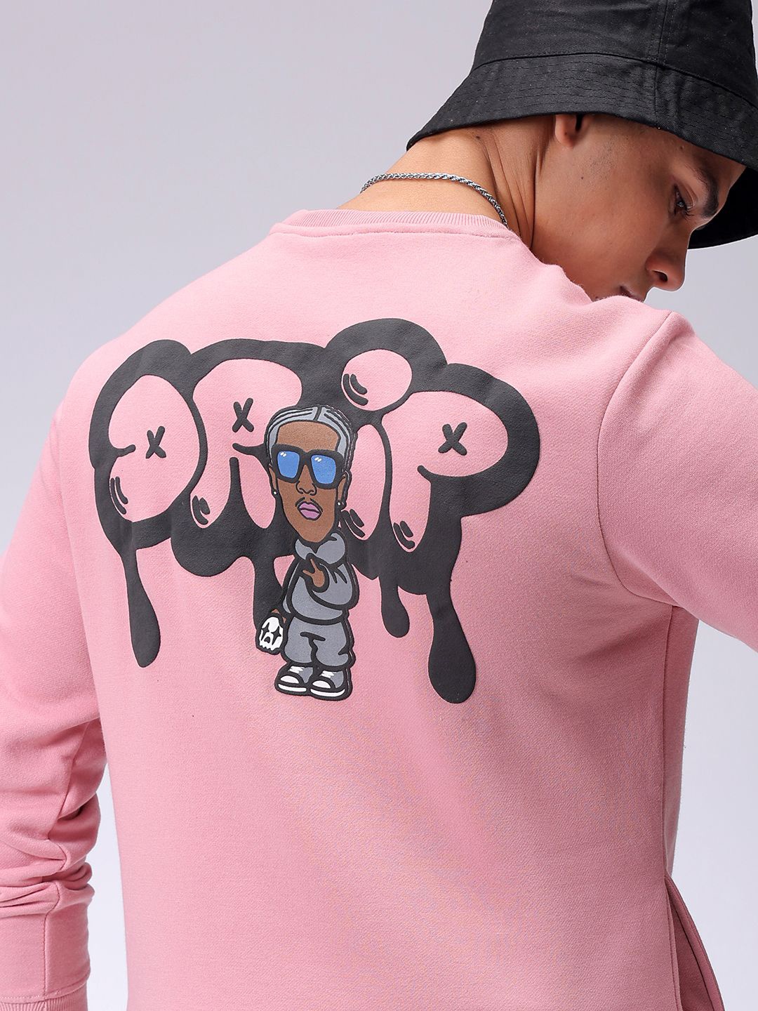 

The Indian Garage Co Men Graphic Printed Sweatshirt, Pink