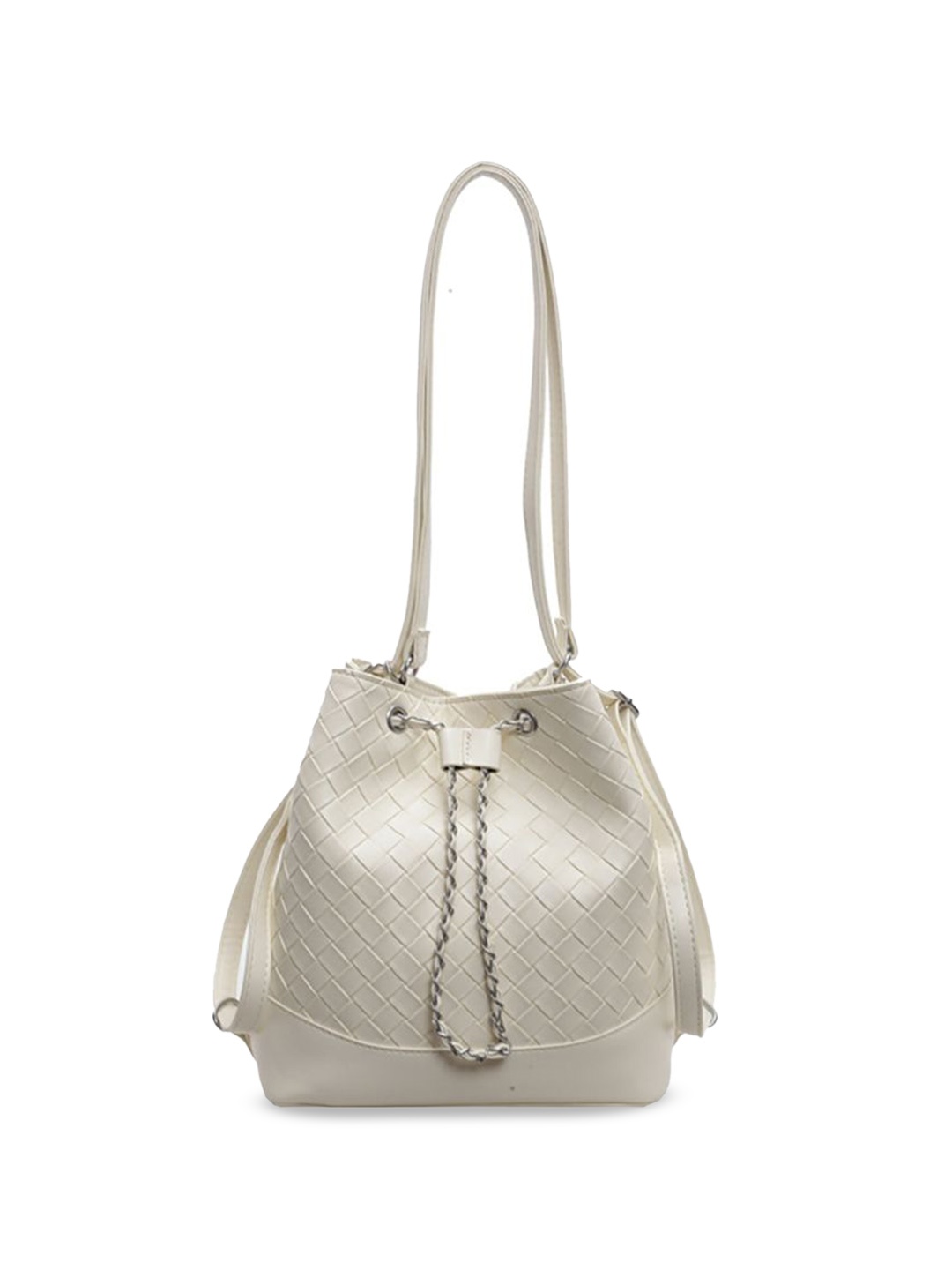 

StyleCast x Revolte Women Textured Bucket Sling Bag, White