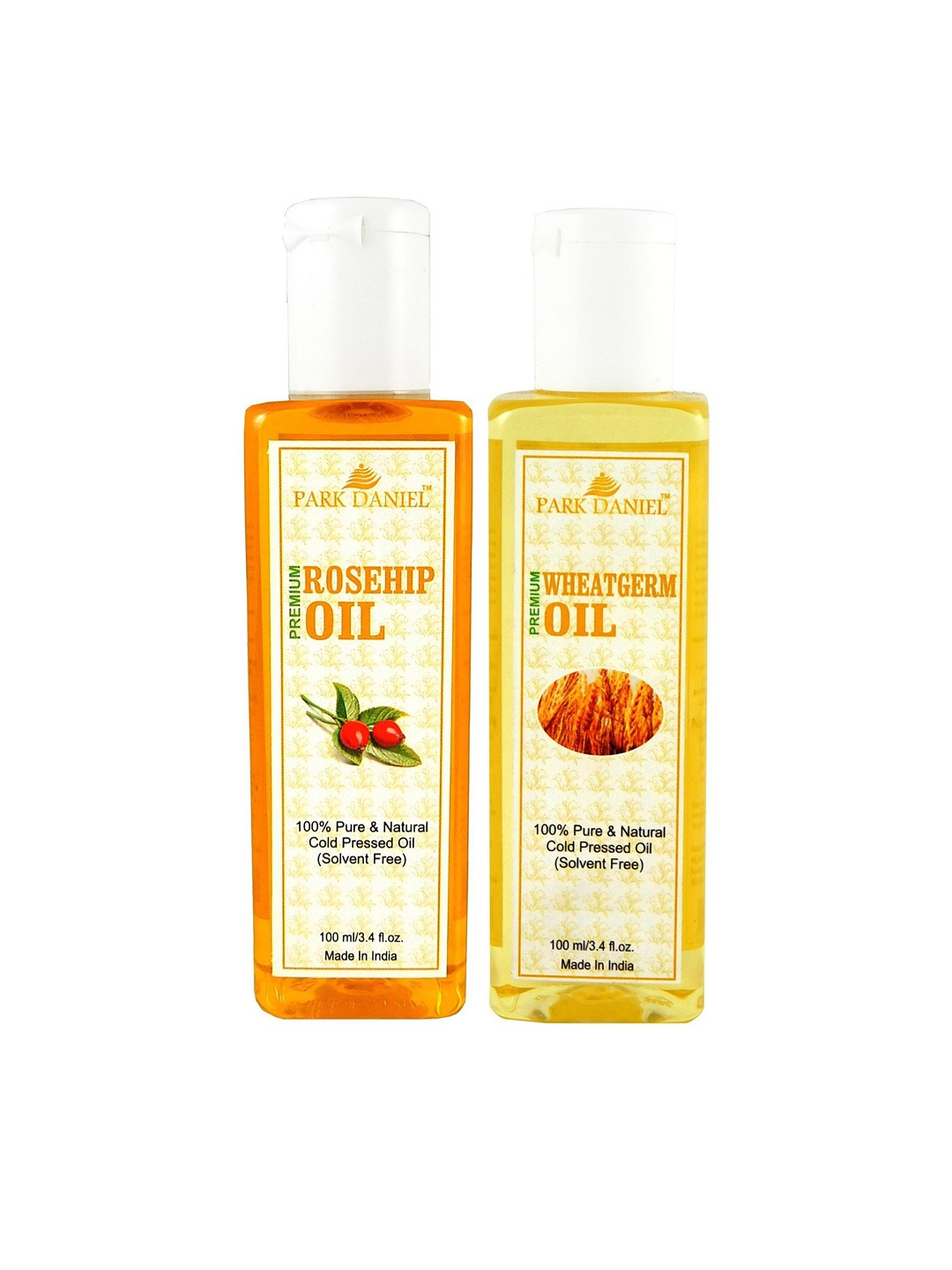 

Park Daniel Set Of 2 Pure & Natural Rosehip & Wheatgerm Oil - 100 ml Each, Transparent