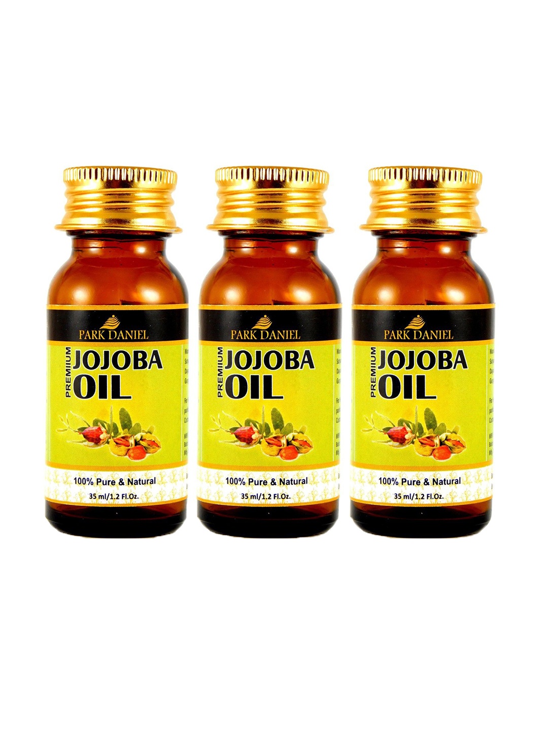 

Park Daniel Set Of 3 Premium Jojoba Oil - 35 ml Each, Transparent
