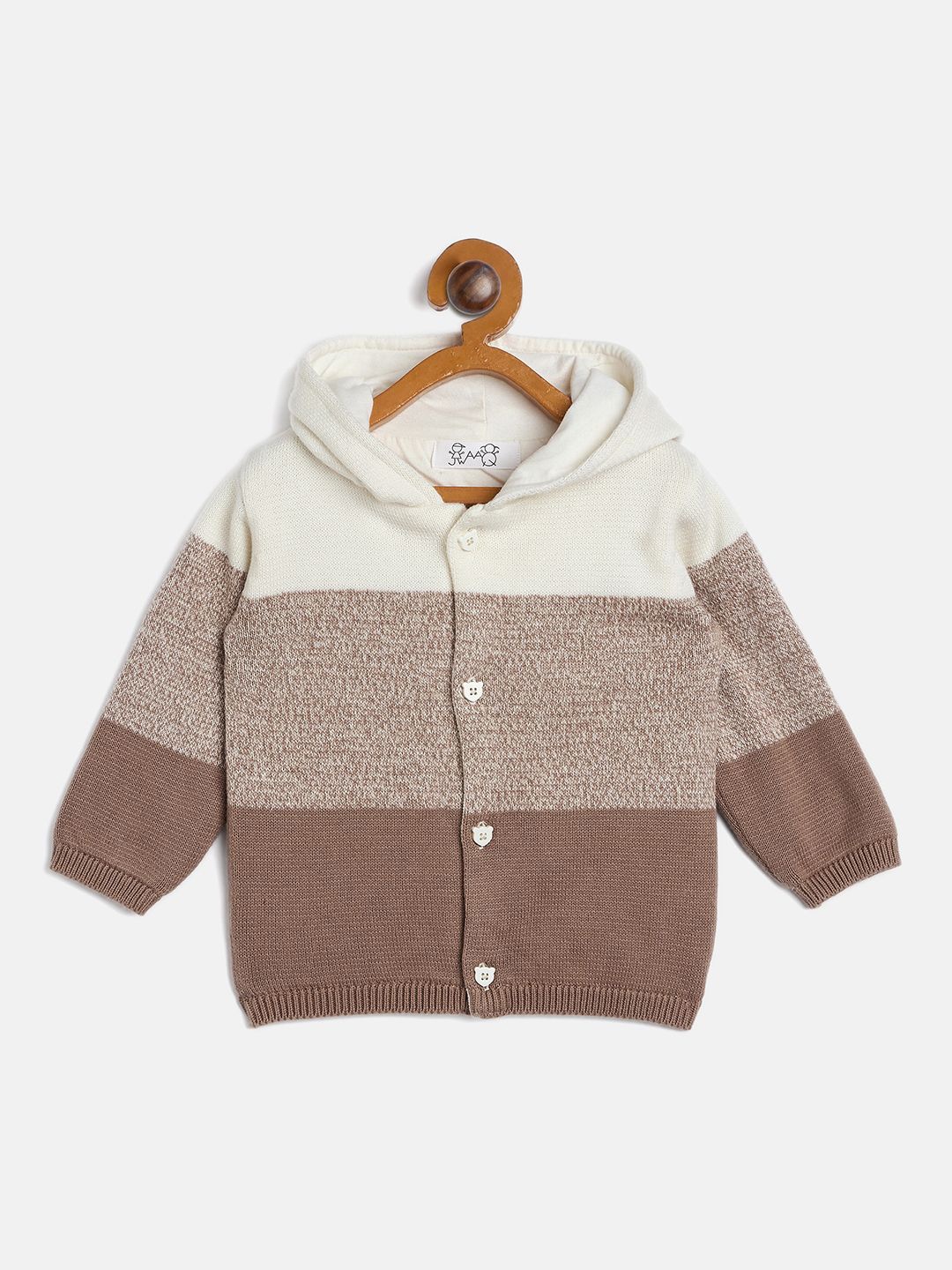 

JWAAQ Boys Cotton Colourblocked Fashion Full Sleeve Sweater, Khaki