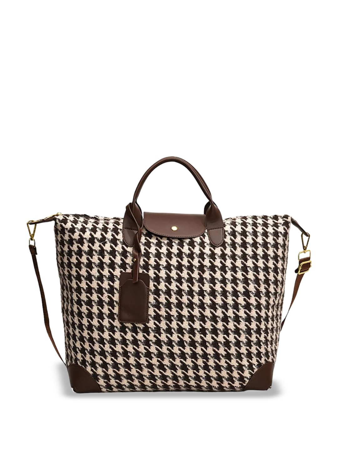 

StyleCast x Revolte Women Abstract Printed Structured Handheld Bag, Brown