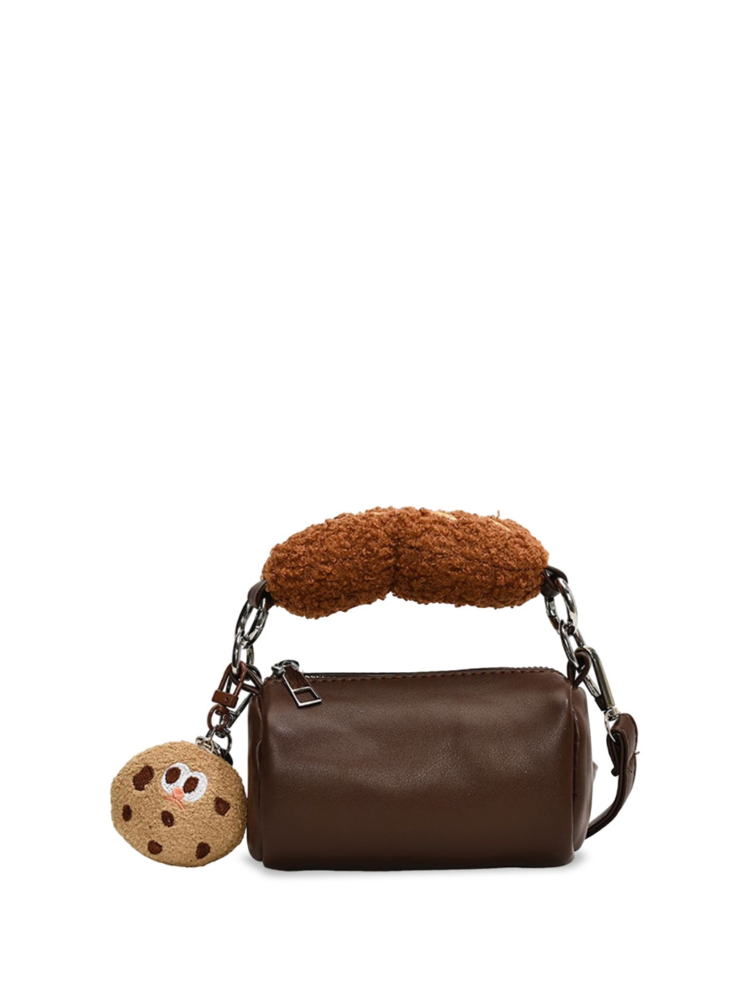

StyleCast x Revolte Women Solid Bowling Sling Bag, Coffee brown
