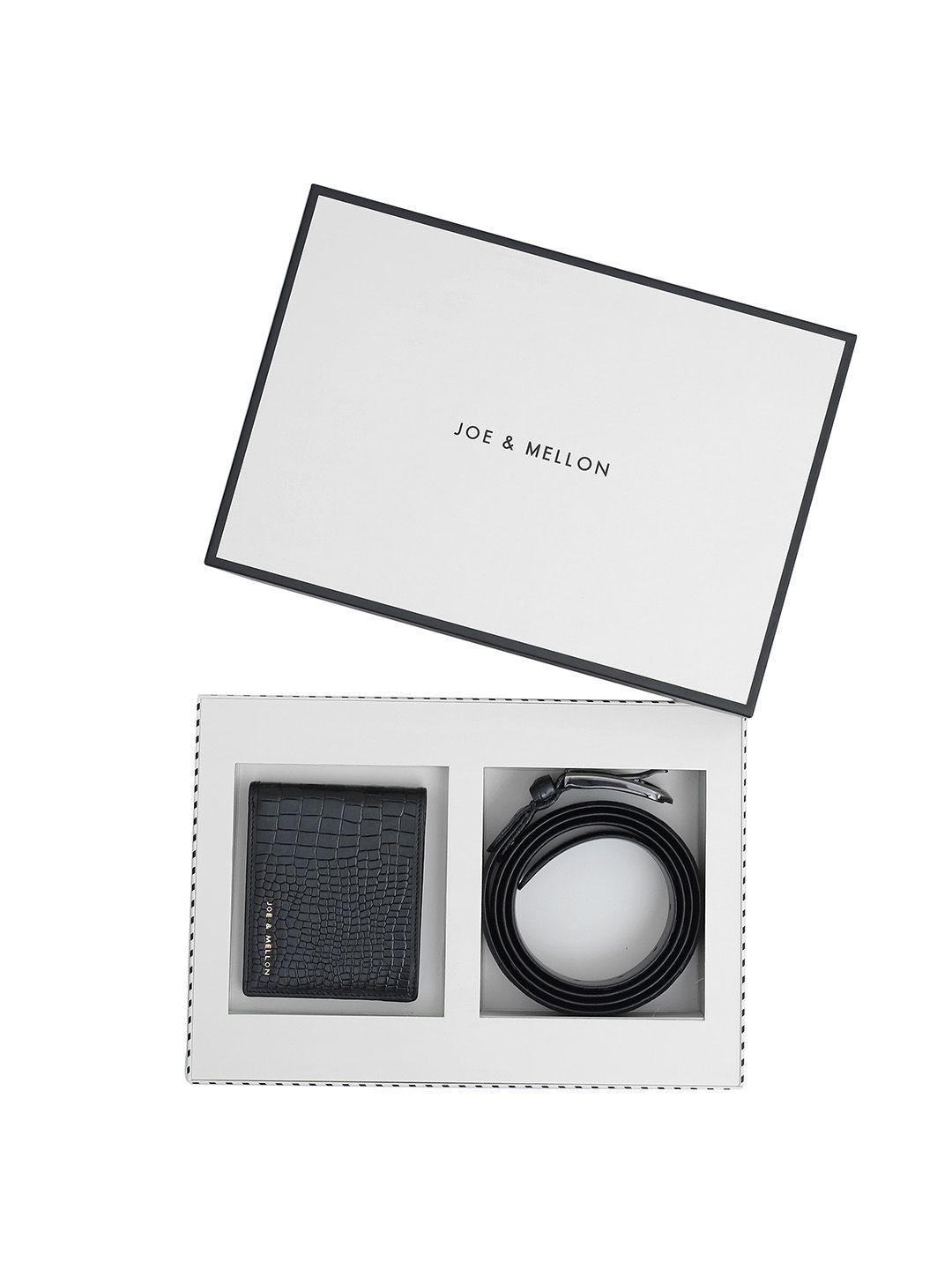 

Joe & Mellon Men Accessory Gift Set Of Wallet & Belt, Black