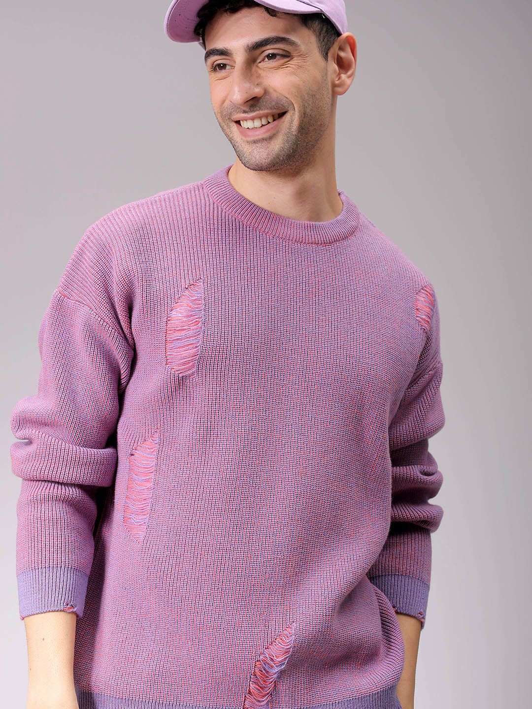 

The Indian Garage Co Men Round Neck Pullover, Pink