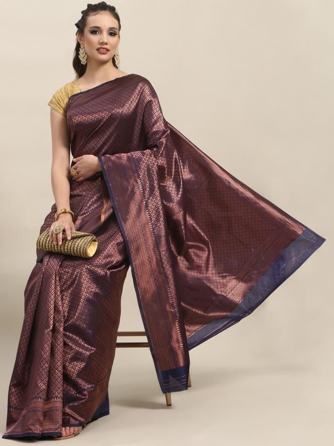 

Visit Wear Woven Design Zari Pure Silk Banarasi Saree, Blue