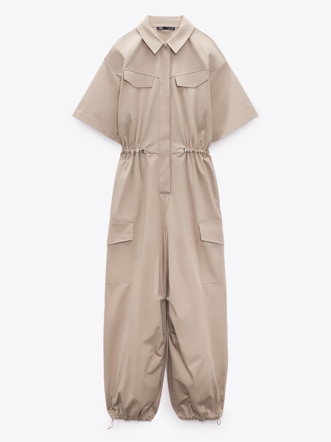 

ZARA Women Beige Jumpsuit