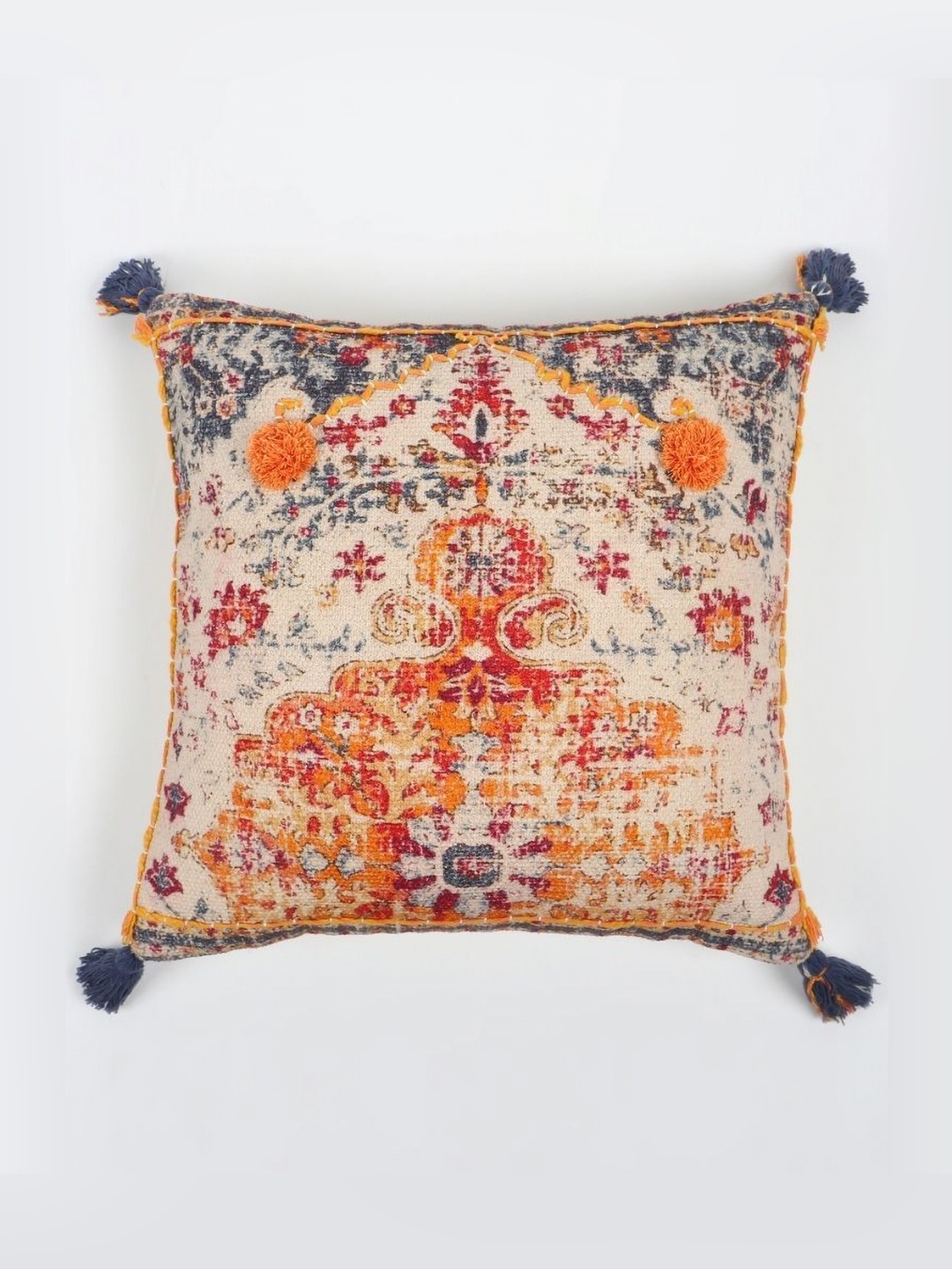 

Art Avenue Orange Embroidered Square Cushion Covers