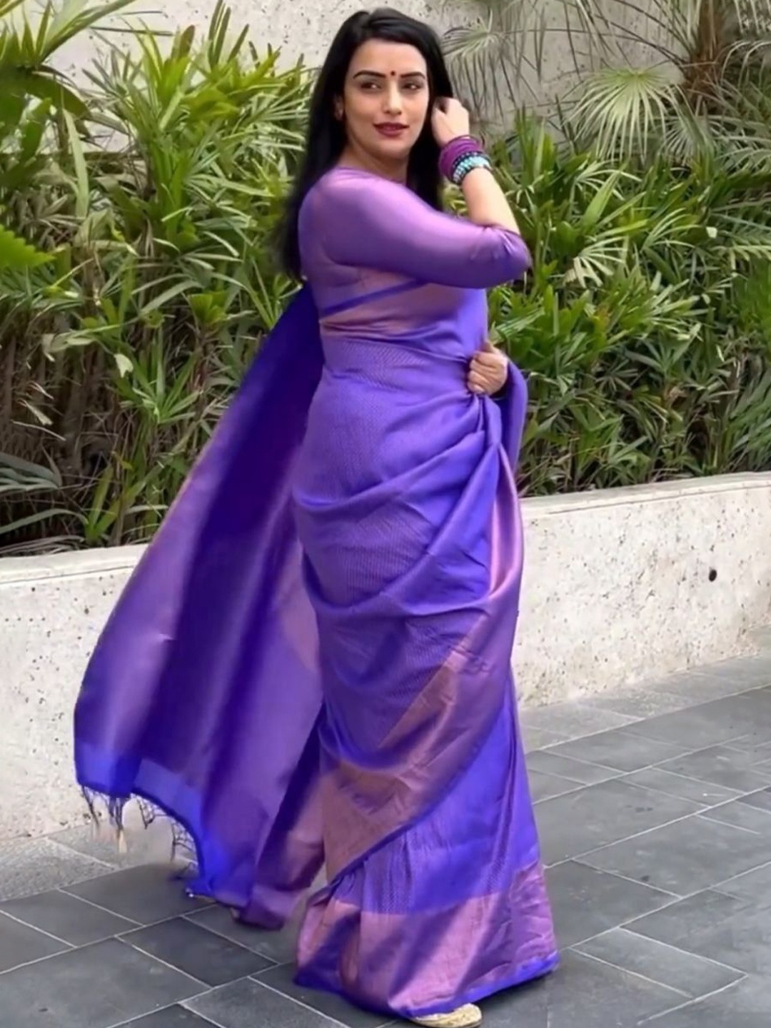 

Visit Wear Woven Design Zari Pure Silk Banarasi Saree, Blue