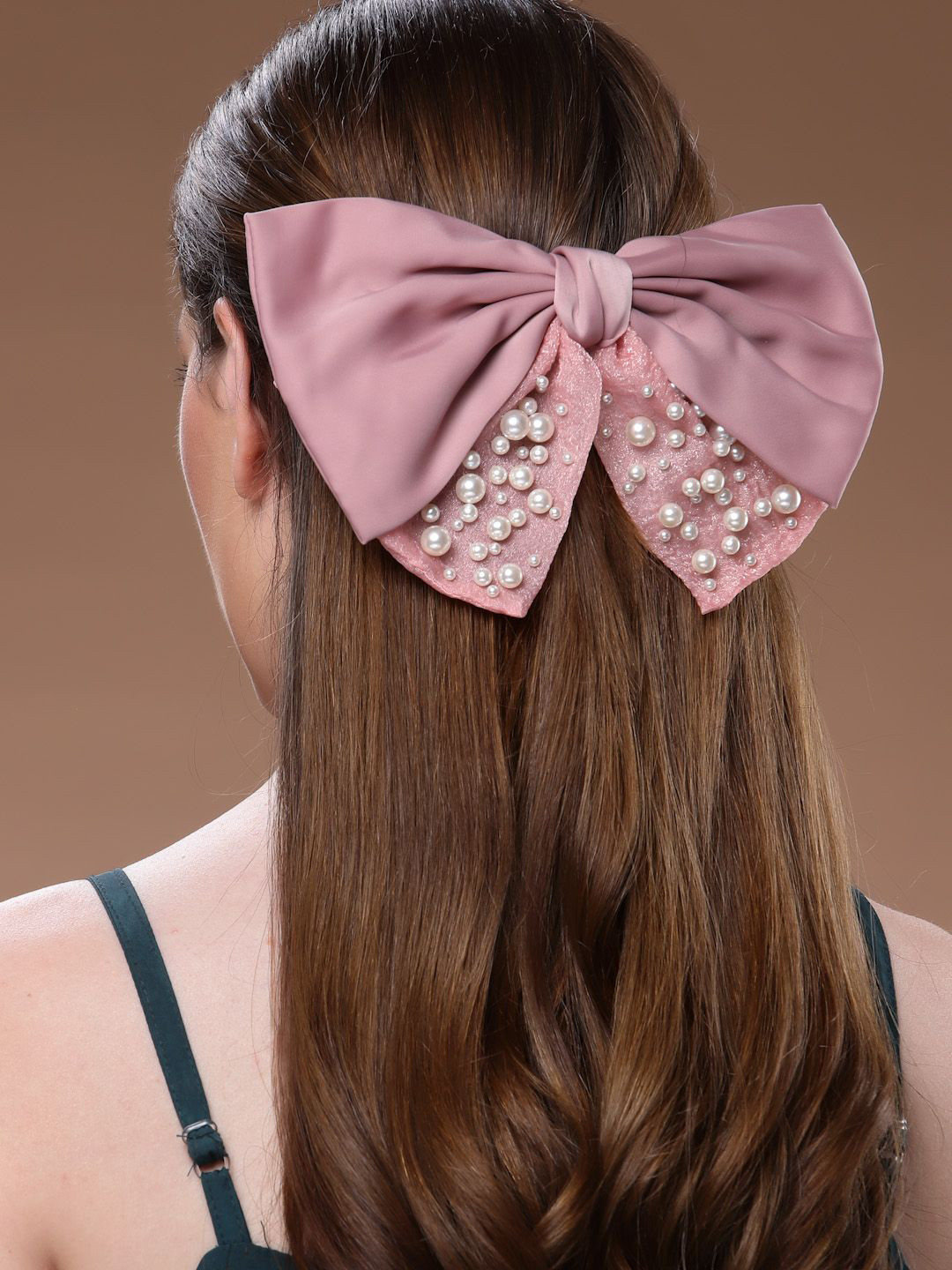 

PANASH Women Embellished Tic Tac Hair Clip, Beige