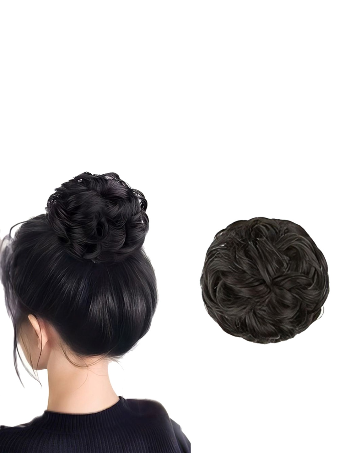 

D-Divine Clip-In Bun Wavy Hair Extension - Black