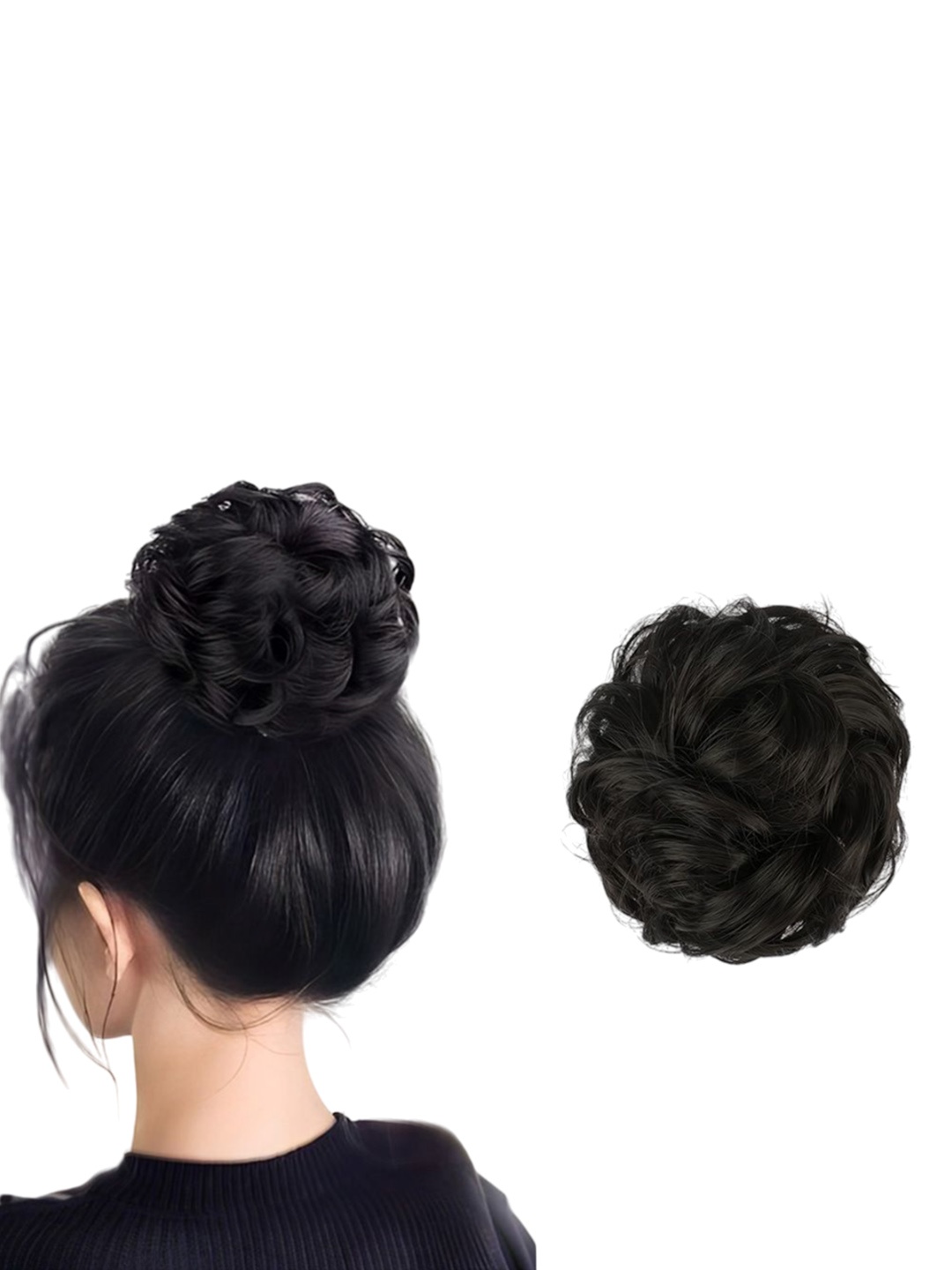 

D-Divine Clip-In Bun Wavy Hair Extension - Black
