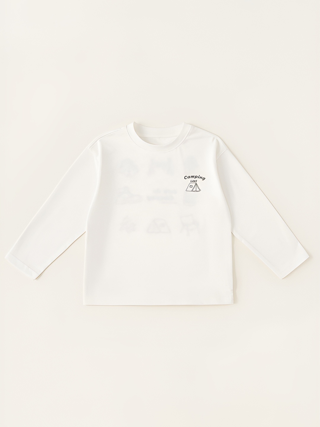 

LULU & SKY Boys Solid Round Neck Cotton T-shirt, White