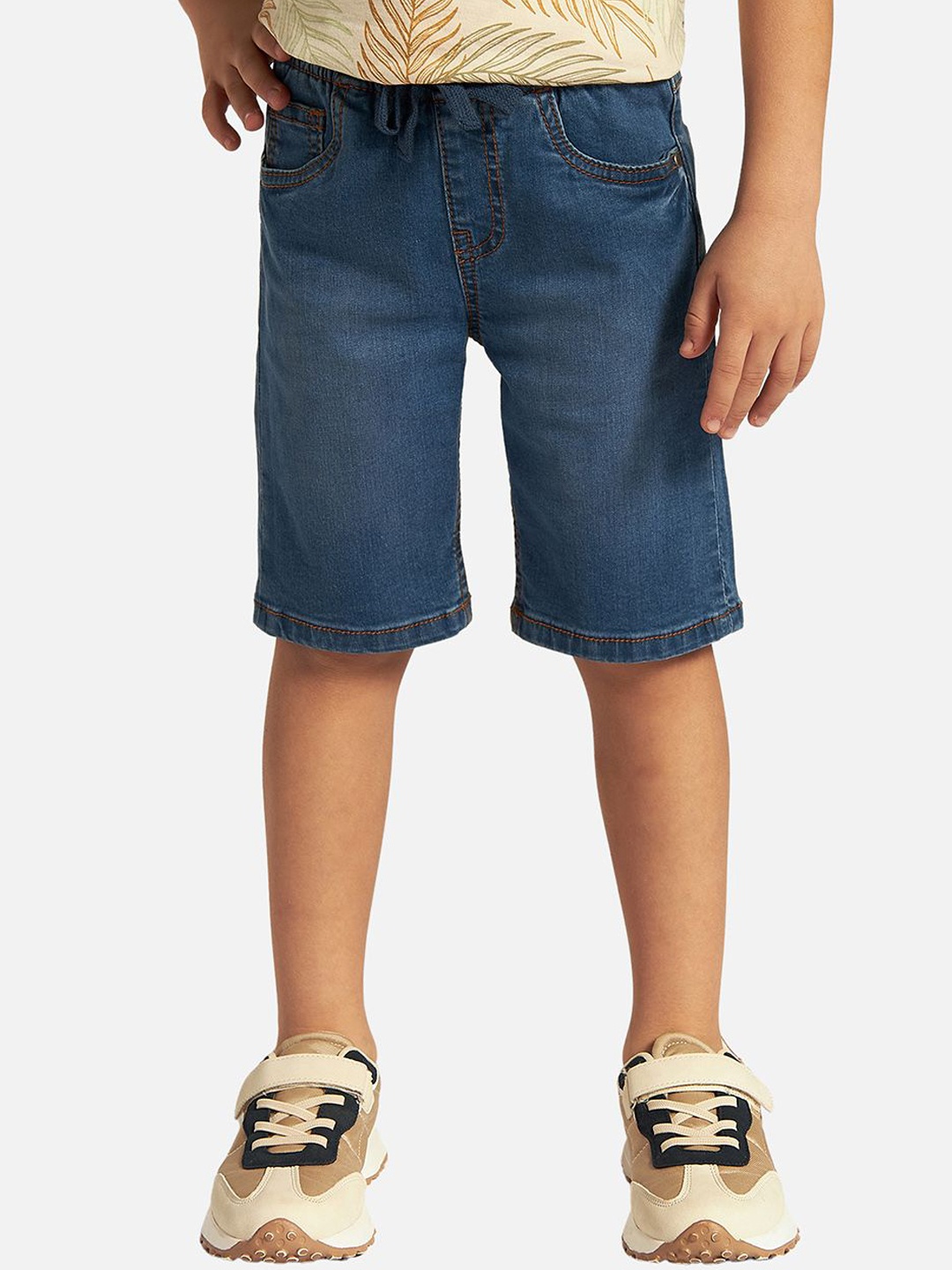 

Juniors by Babyshop Boys Cotton Mid-Rise Slim Fit Shorts, Blue