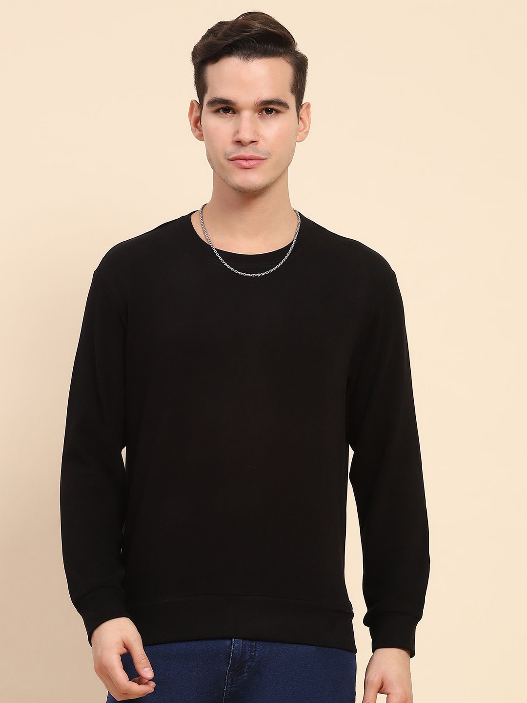 

Global Republic Men Round Neck Sweatshirt, Black