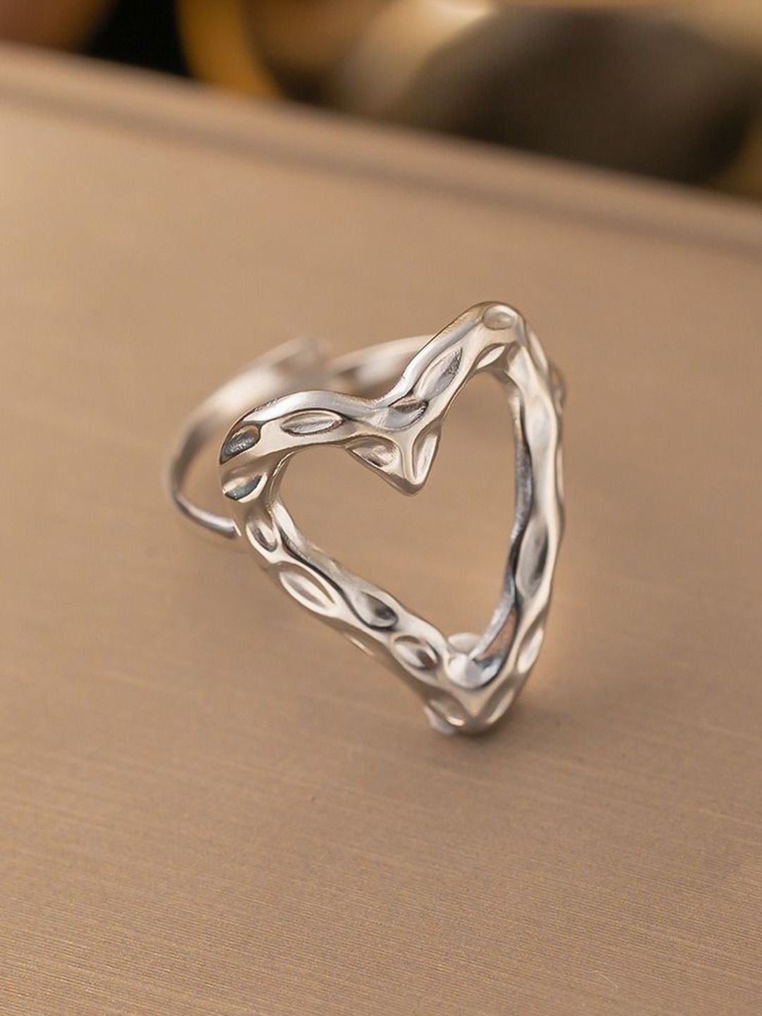 

MYKI Silver-Plated Stainless Steel Finger Ring