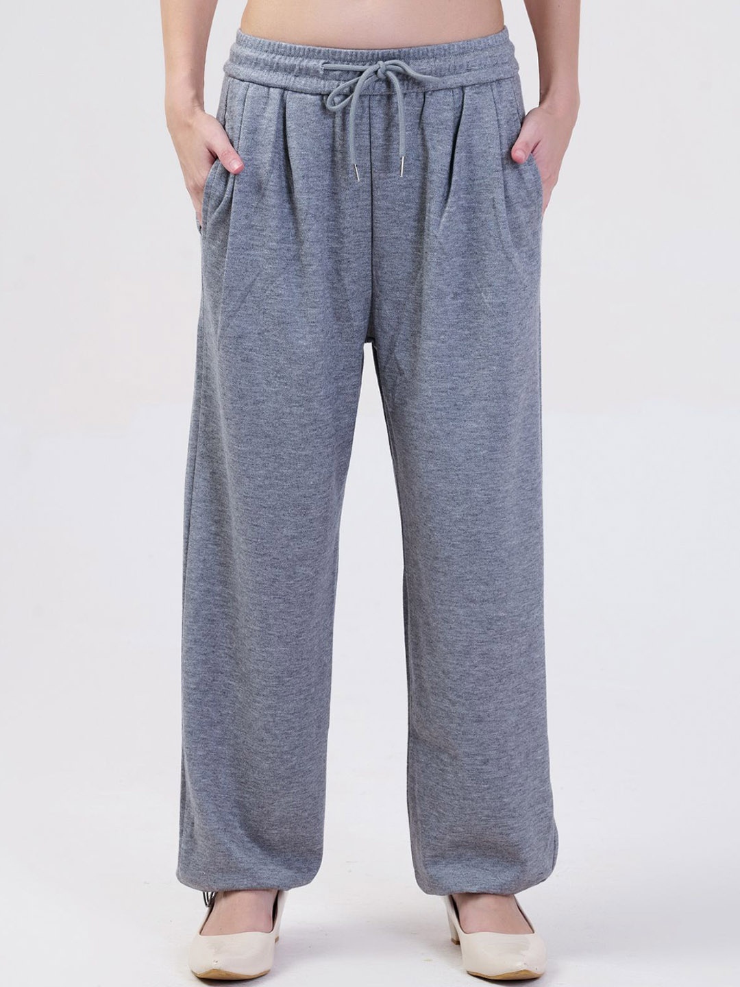 

Albion By CnM Cotton Loose Fit Regular Trousers, Grey