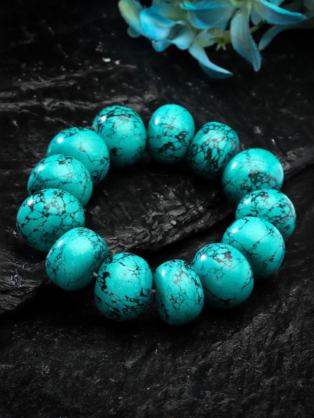 

PANASH Beaded Elasticated Bracelet, Blue