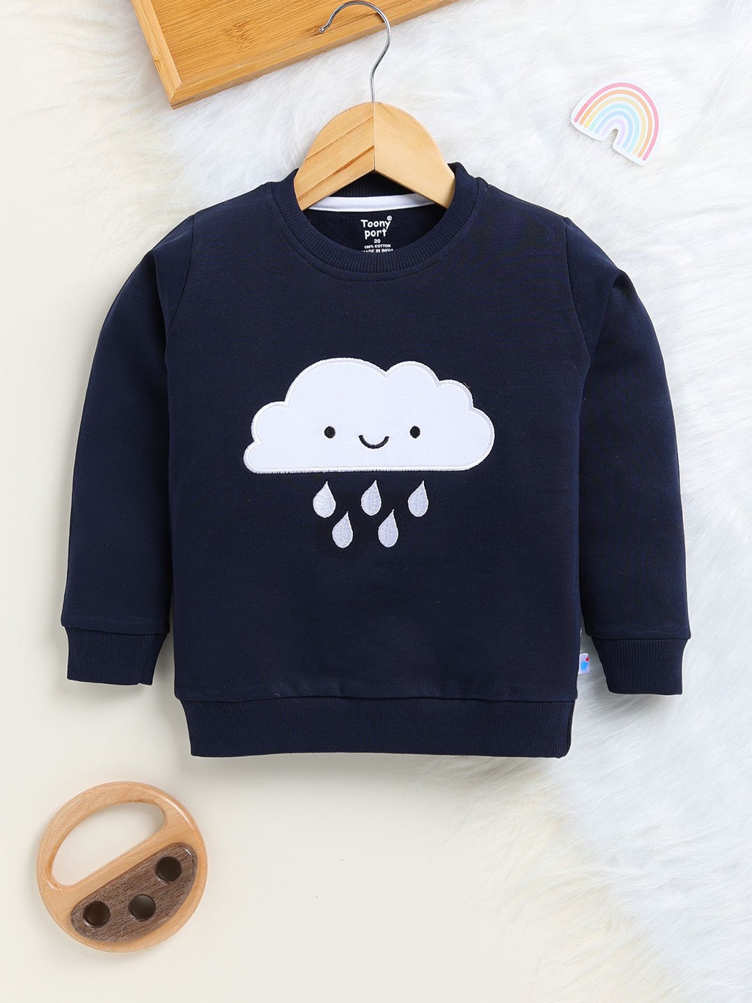 

Toonyport Kids Printed Sweatshirt, Navy blue