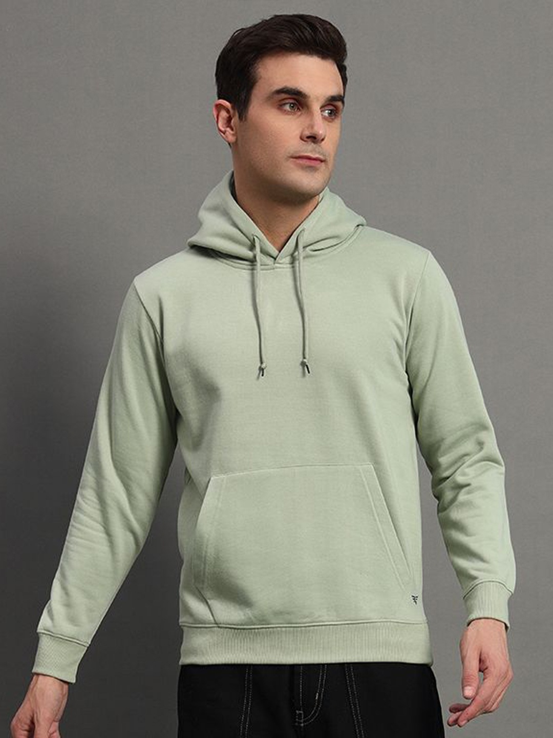 

RISS Men Hooded Pullover Sweatshirt, Sea green