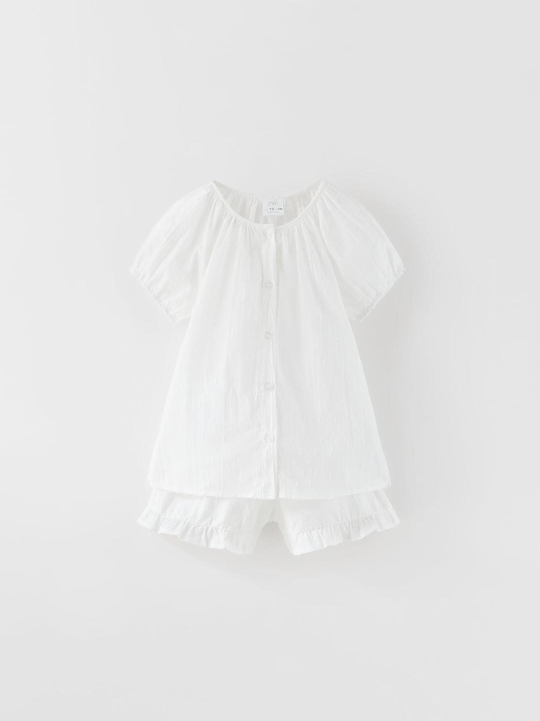

ZARA Kids-Unisex White Clothing Set