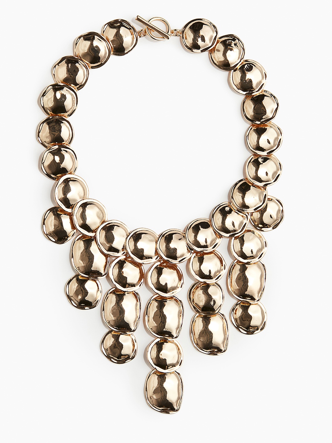 

H&M Short Metal-Disc Necklace, Gold