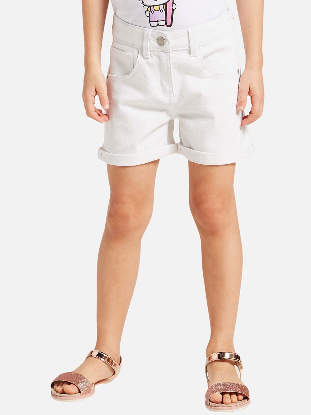 

Juniors by Babyshop Girls Relaxed Fit Denim Short, White
