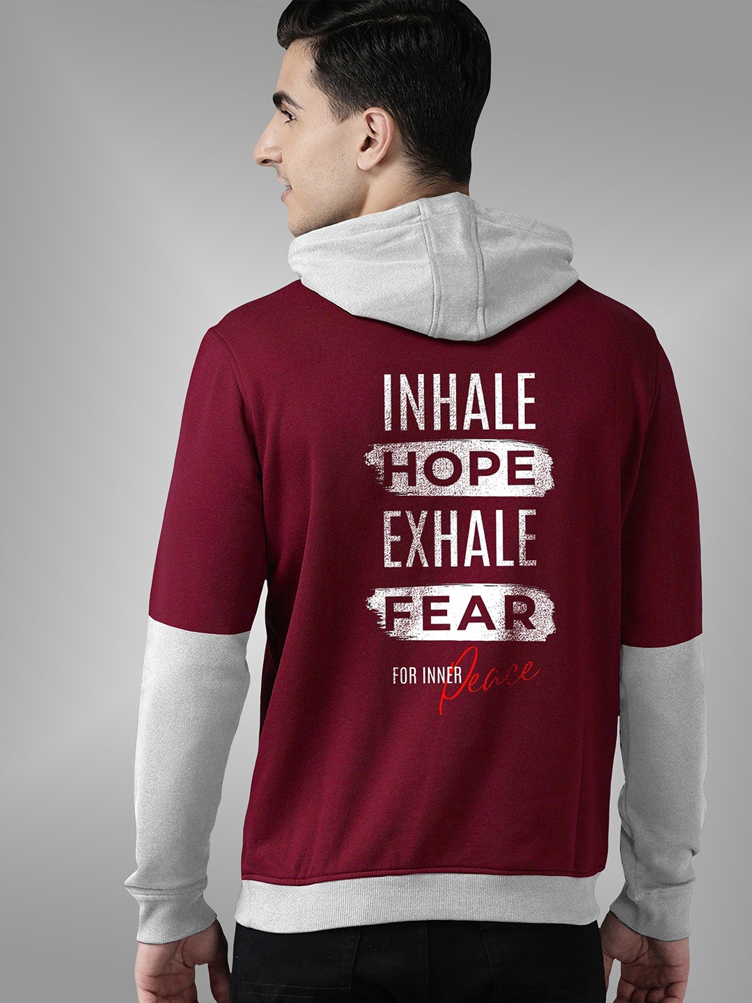 

BAESD Men Hooded Sweatshirt, Maroon