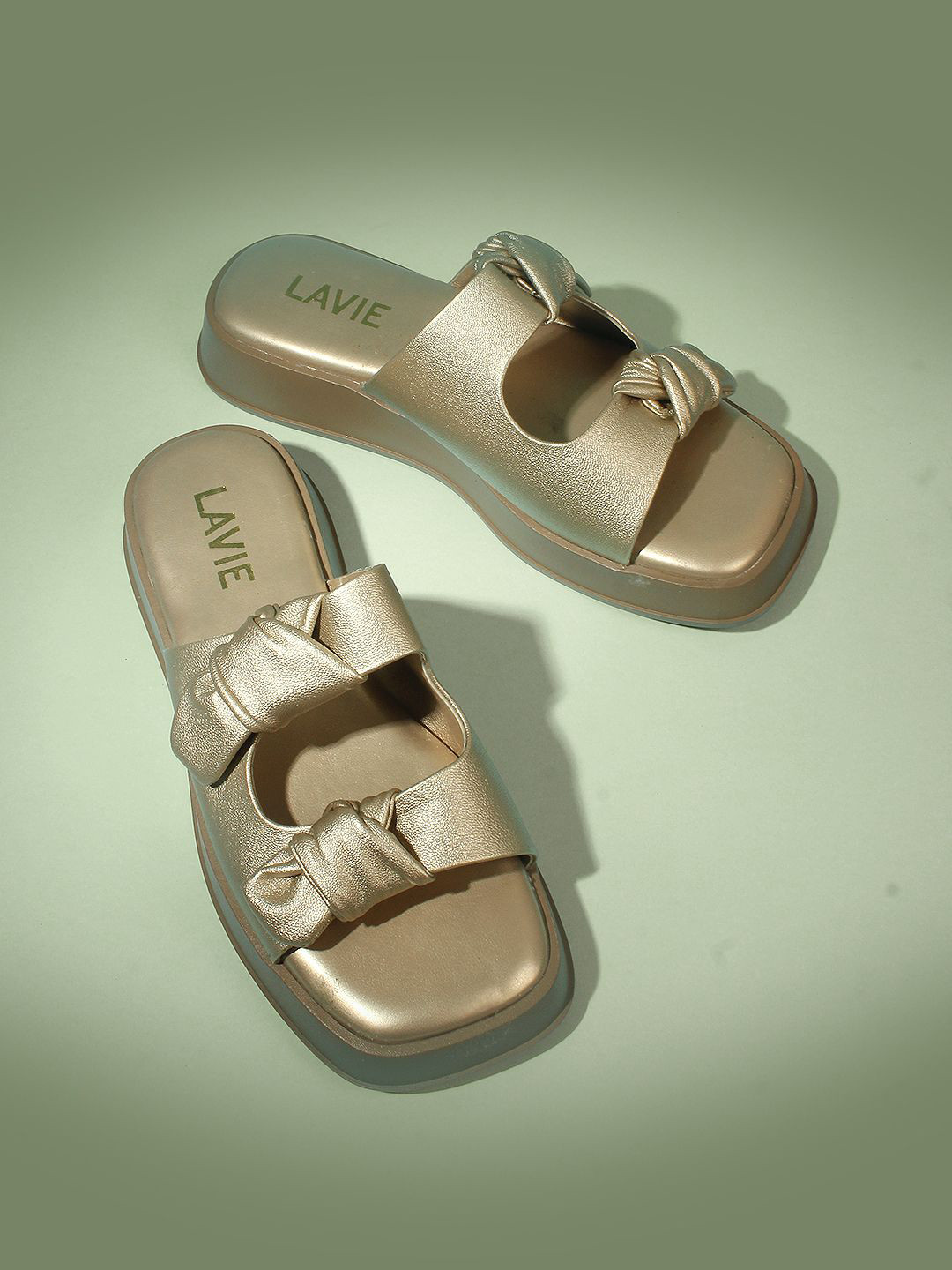 

Lavie Women Open Toe Ballerinas, Gold