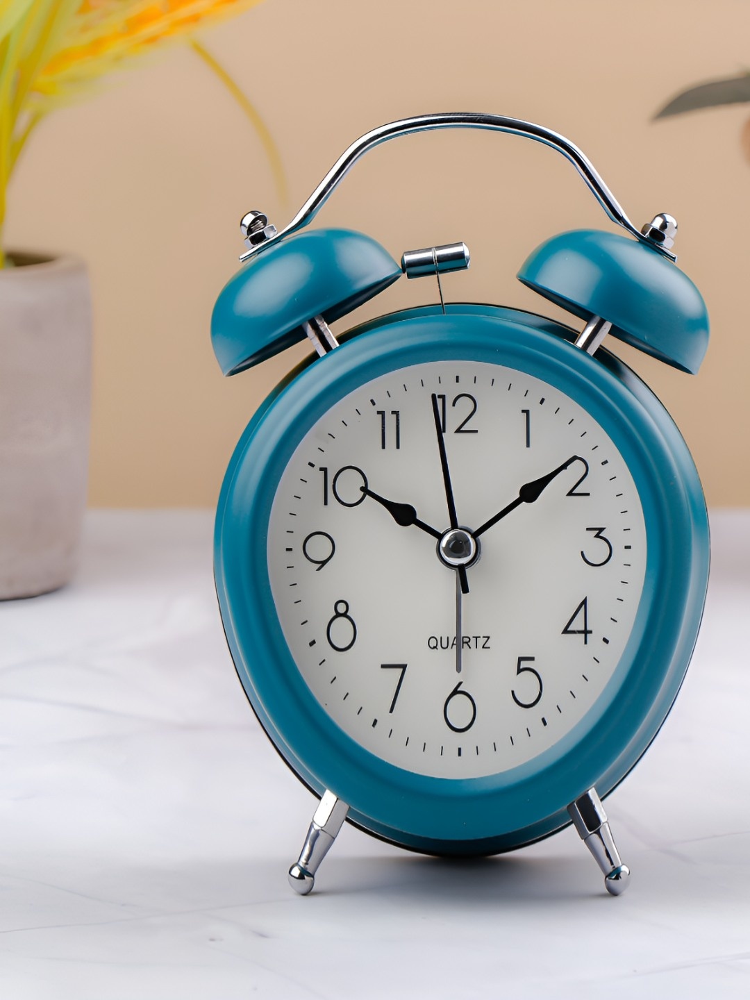 

Archies Green & White Twin Bell Contemporary Analogue Alarm Clock