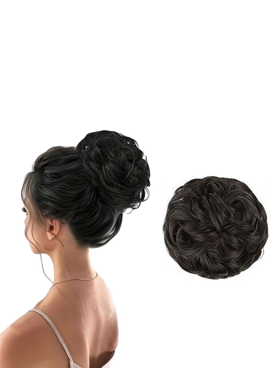 

D-Divine Clip-In Bun Wavy Hair Extension - Black