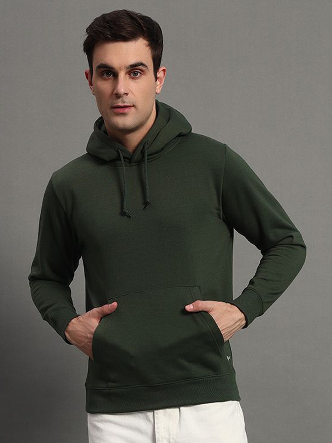 

RISS Men Hooded Sweatshirt, Olive