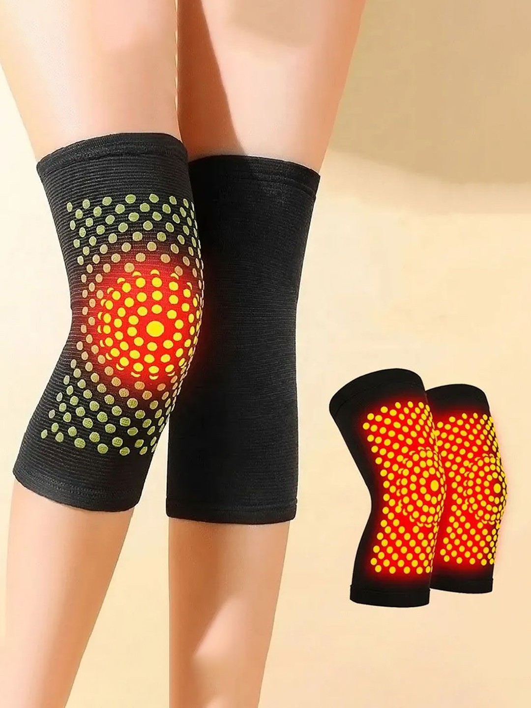

Adbeni Weightlifting & Powerlifting Knee Pads, Black