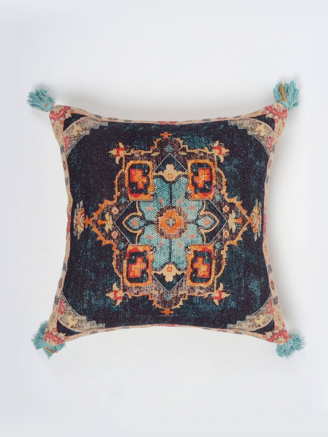 

Art Avenue Orange & Navy Blue Floral Square Cushion Covers