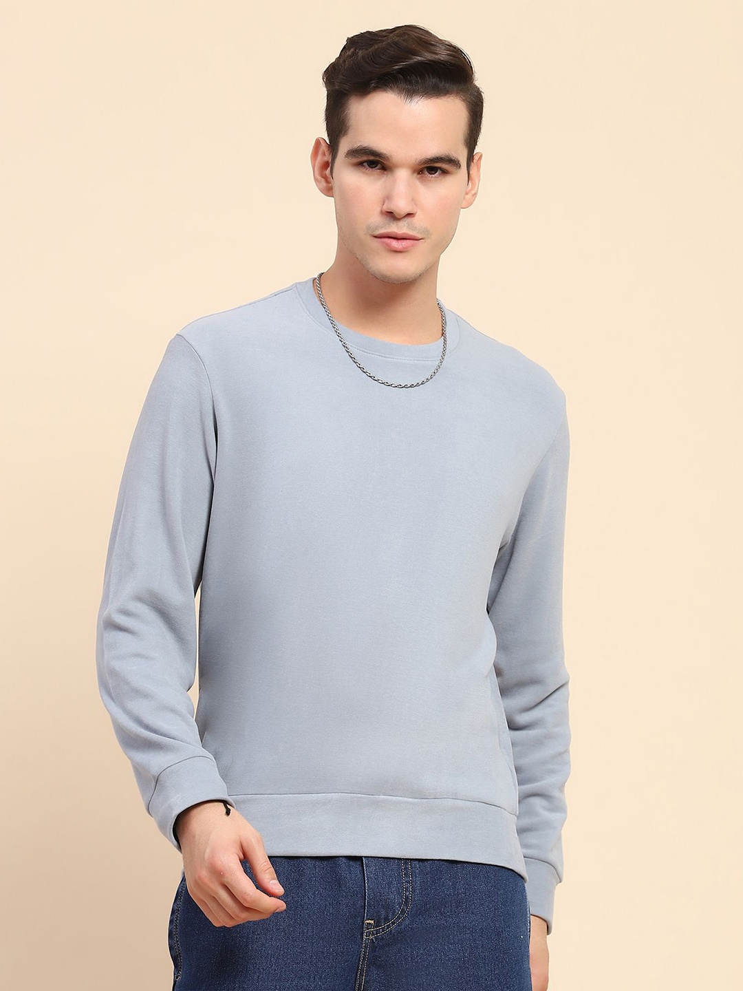 

Global Republic Men Pullover Winter Sweatshirt, Grey