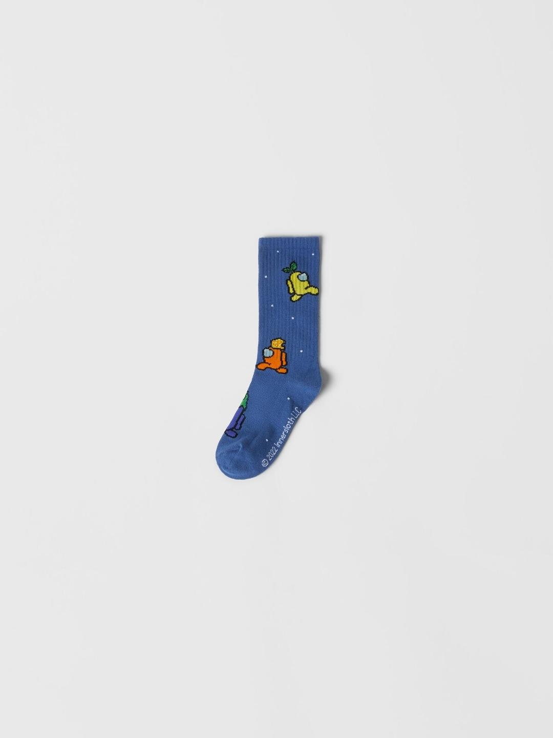 

ZARA Kids-Unisex Blue Socks