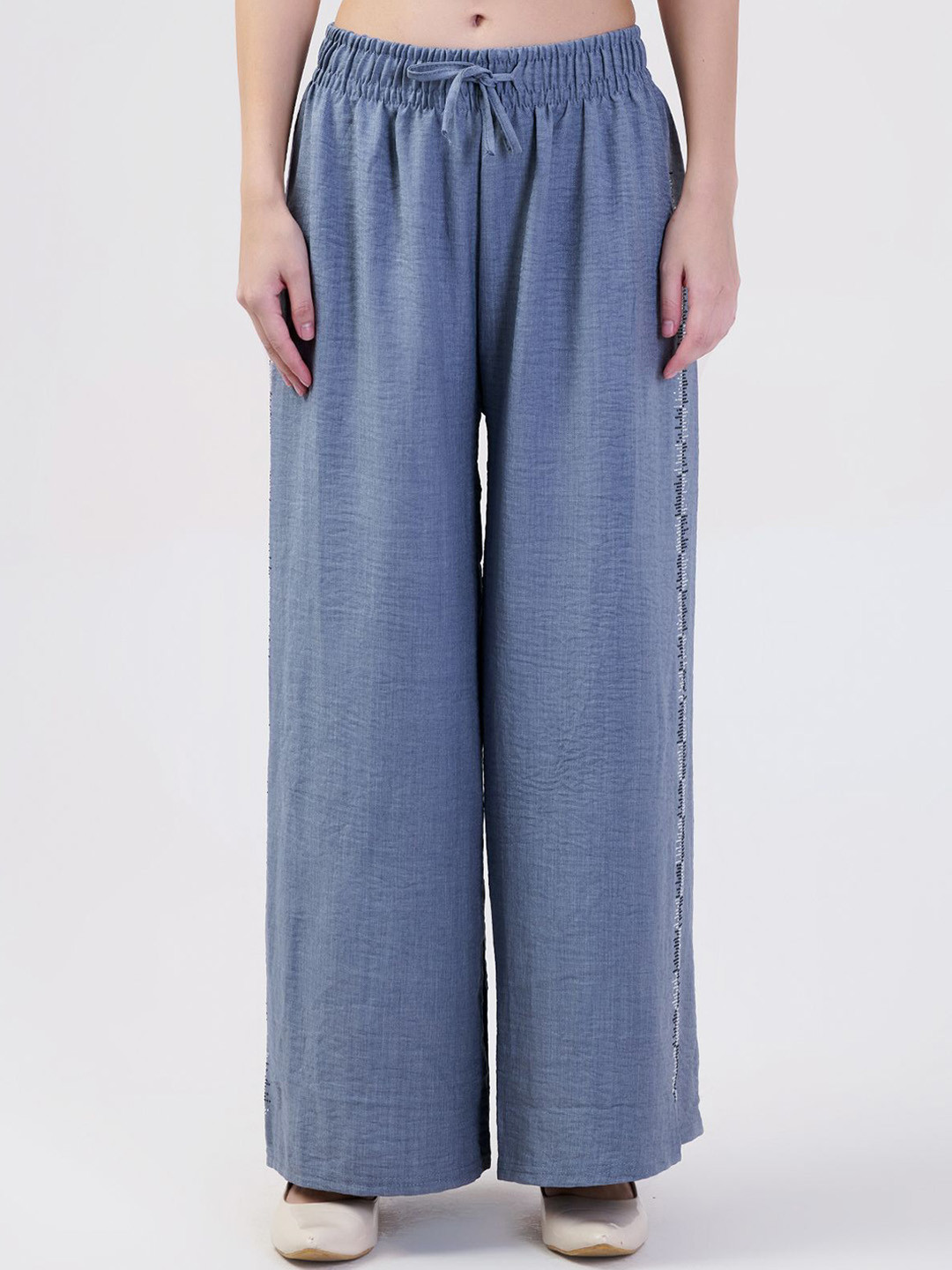 

Albion By CnM Mid-Rise Loose Fit Wide-Leg Trousers, Grey